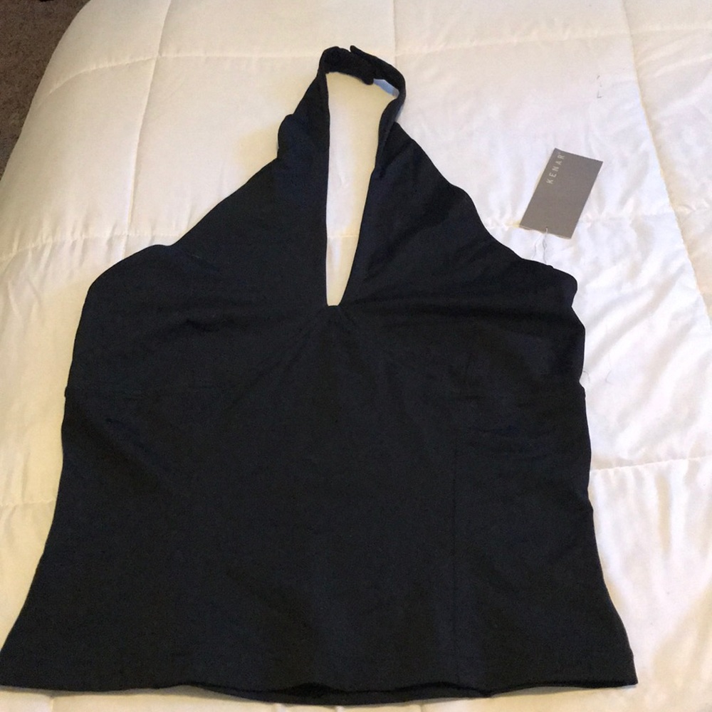 Black Kanar Halter top... NWT.. size Large